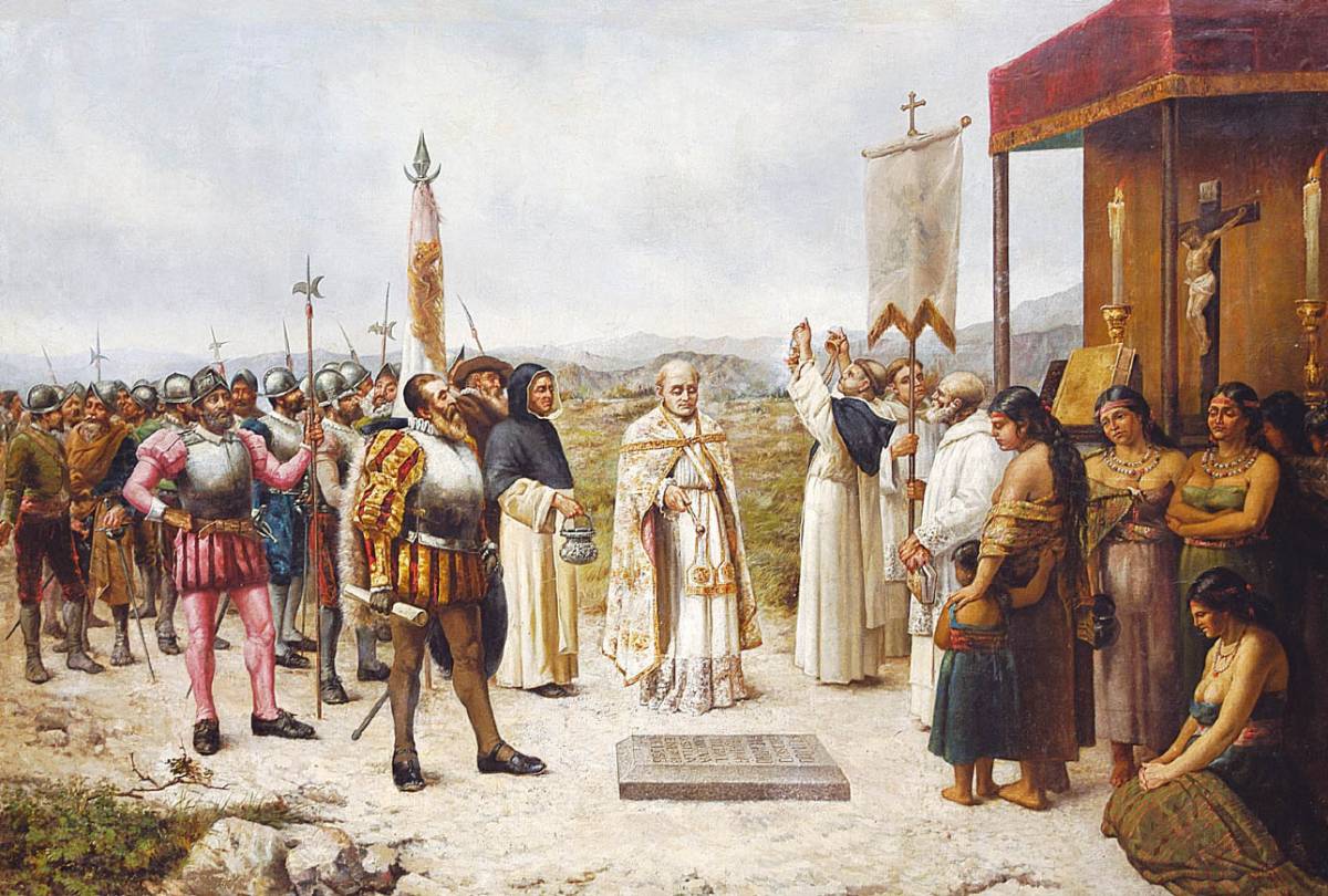 Fundación de Lima — óleo de José Effio, 1897